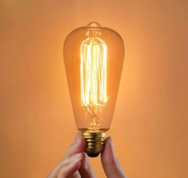 E27 60W Incandescent Bulb 220V ST64 Retro Edison Light Bulb