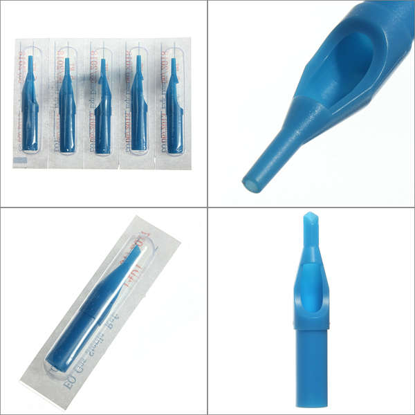 50pcs Sterile Disposable Tattoo Nozzle Tips Needle Tube RT DT FT