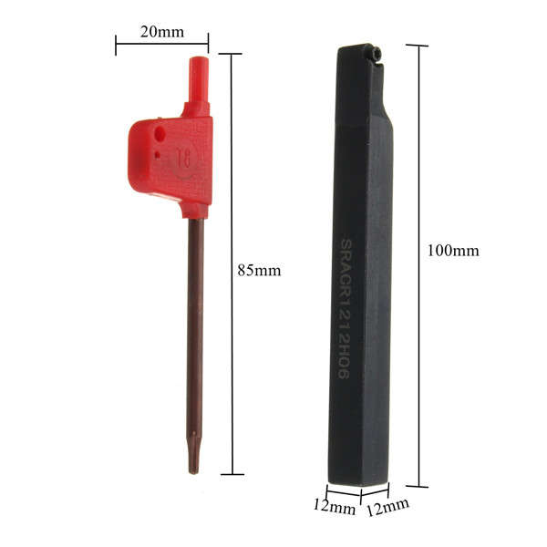 SRACR1212H06 Turning Tool Holder 12x100mm Lathe Boring Bar For RCMT RCGT RCMW 0602MO Insert