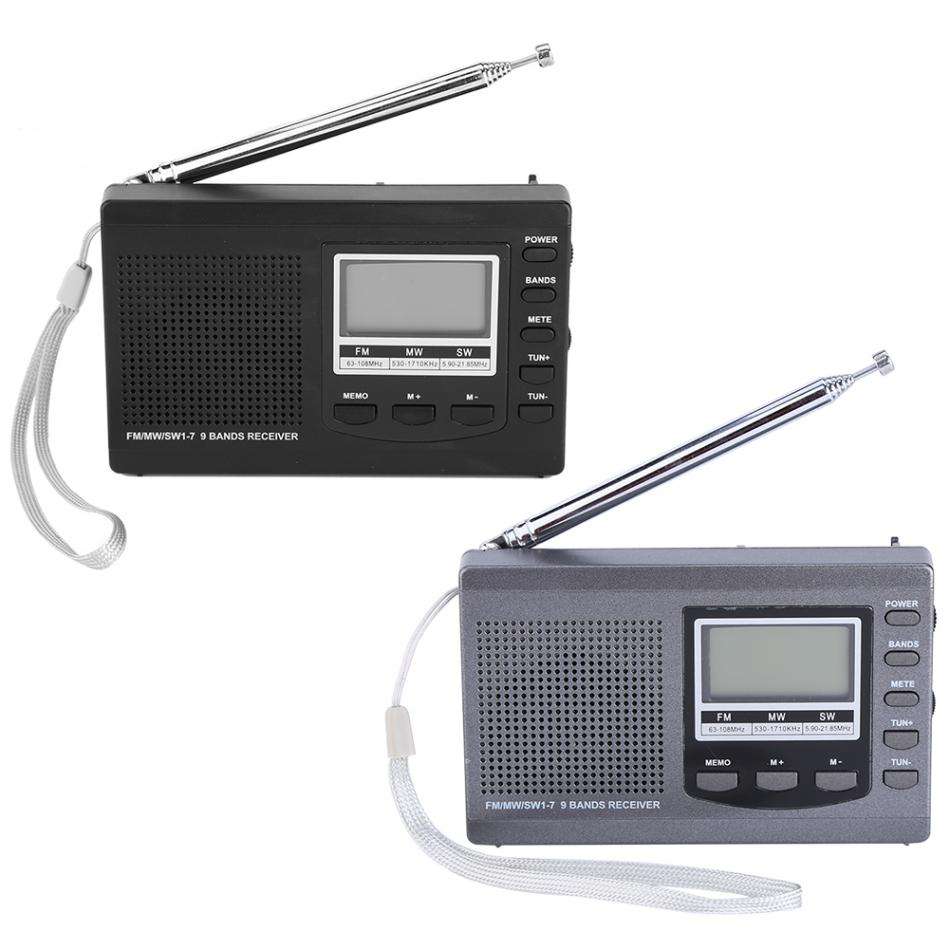 HRD-310 Portable Mini FM MW SW Digital Alarm Clock FM Radio Receiver