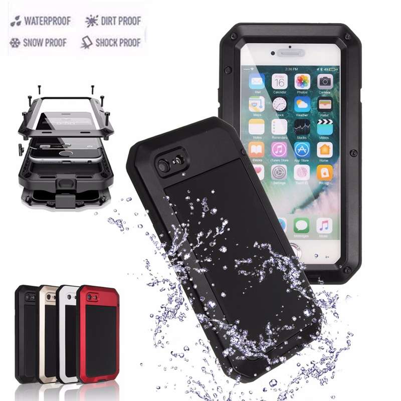 Aluminium Gel PE Shockproof Waterproof Case For iPhone 7 Plus/8 Plus