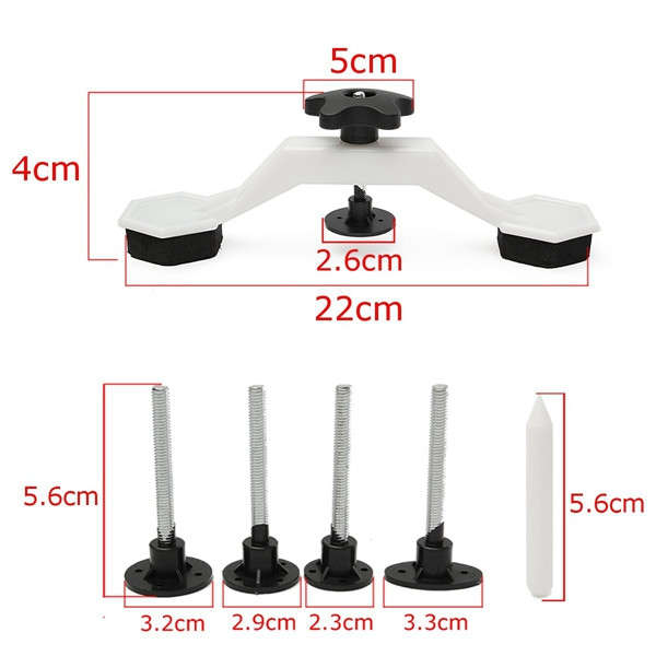 Car Body Dent Puller Remover Paintless Polygon Bridge Repair Tool with 4 Tabs