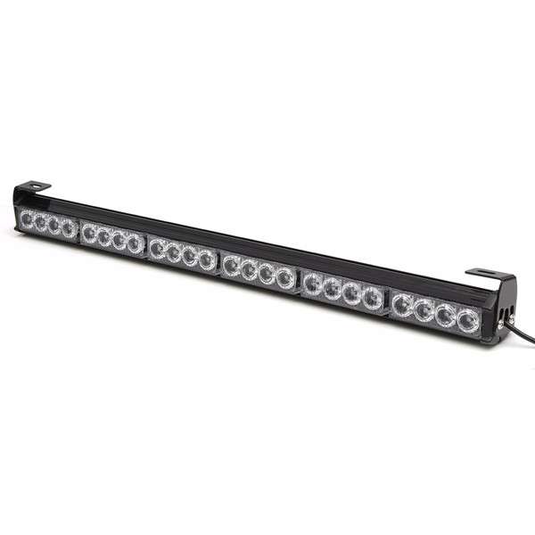 27inch 24 LED White Red Emergency Warning Light Bar Traffic Strobe Flashing Light