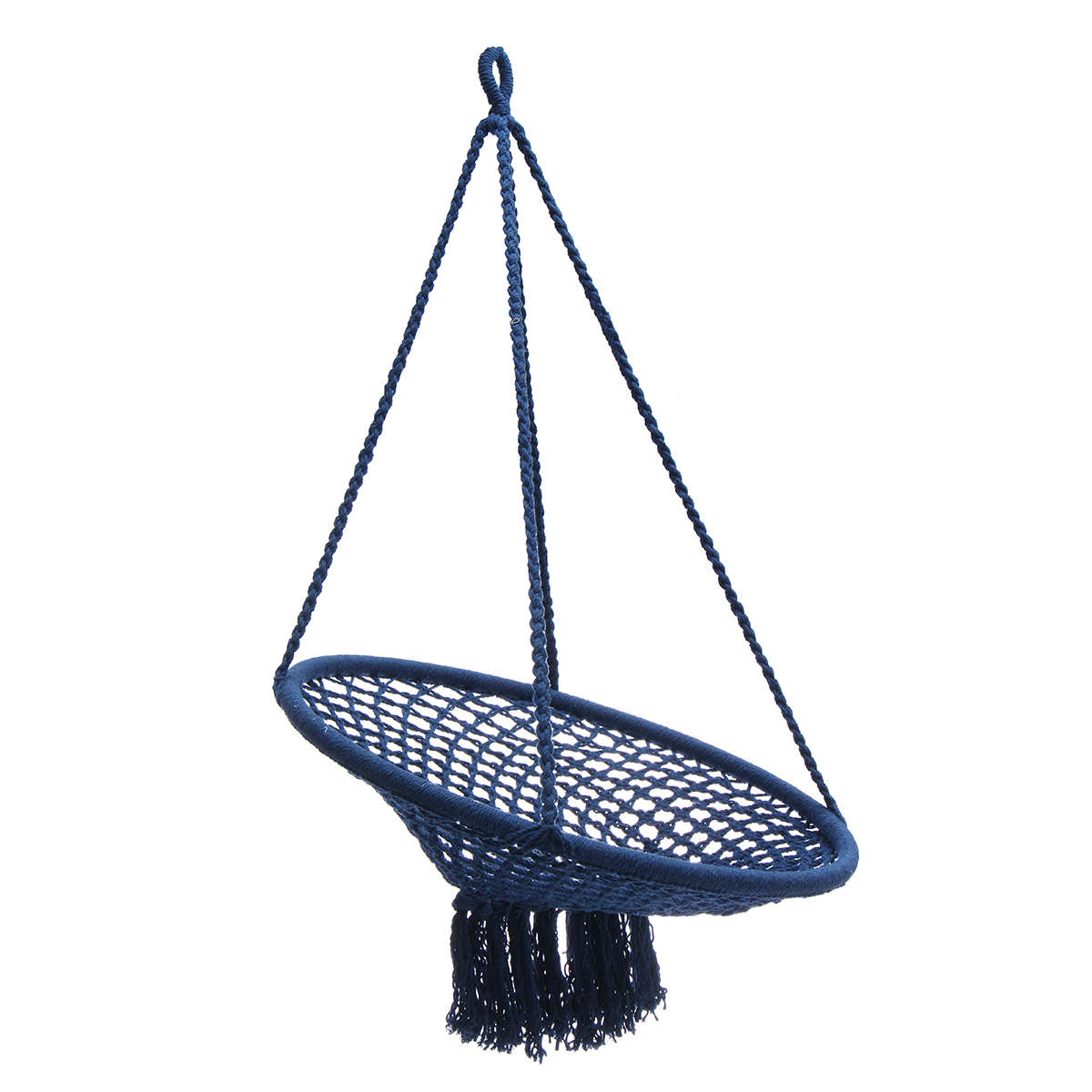 + Outdoor Mesh Hanging Chair Cotton Swing Hammock Camping Garden Yard
