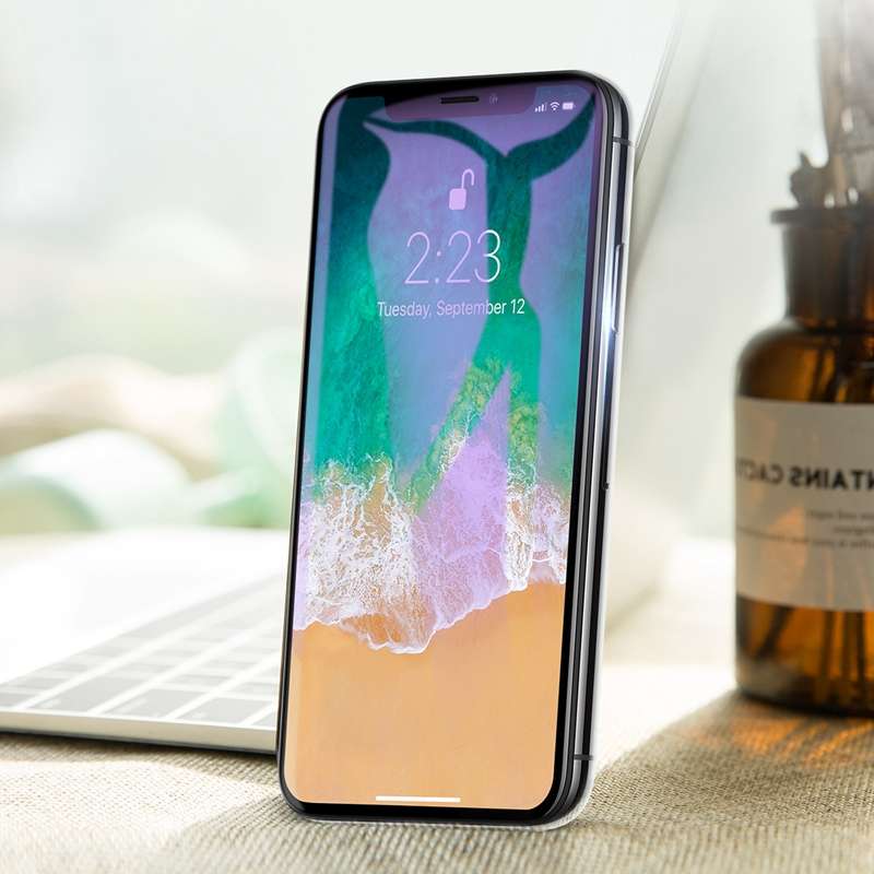 Rock 0.26mm Anti Blue Light 4D Curved Edge Tempered Glass Screen Protector For iPhone X