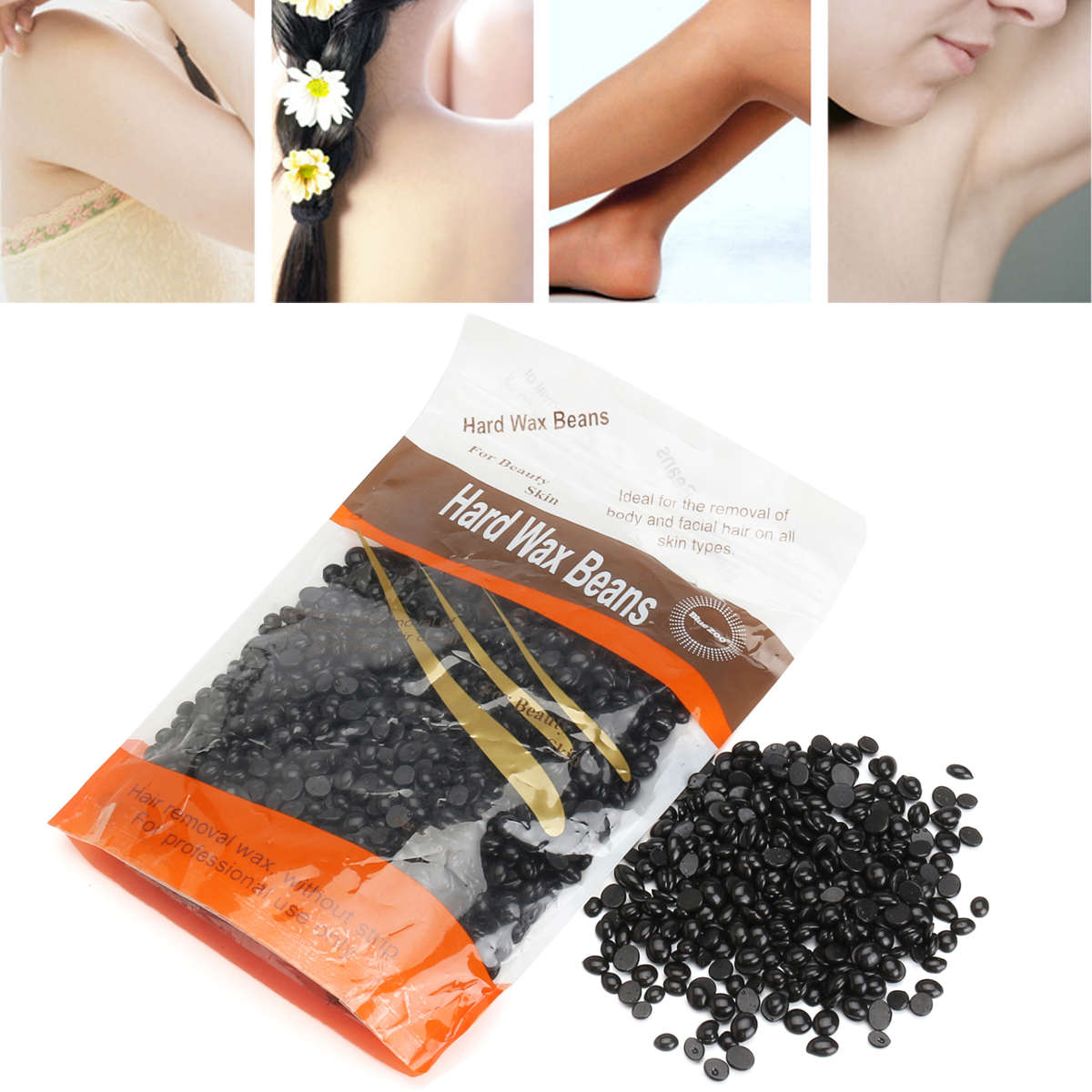 Depilatory Hot Film Black Bikini Hard Wax Beans Hair Removal No Strip
