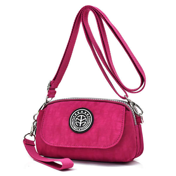 Women Nylon Clutches Bags Girls Mini Shoulder Bags Front Pocket Crossbody Bags