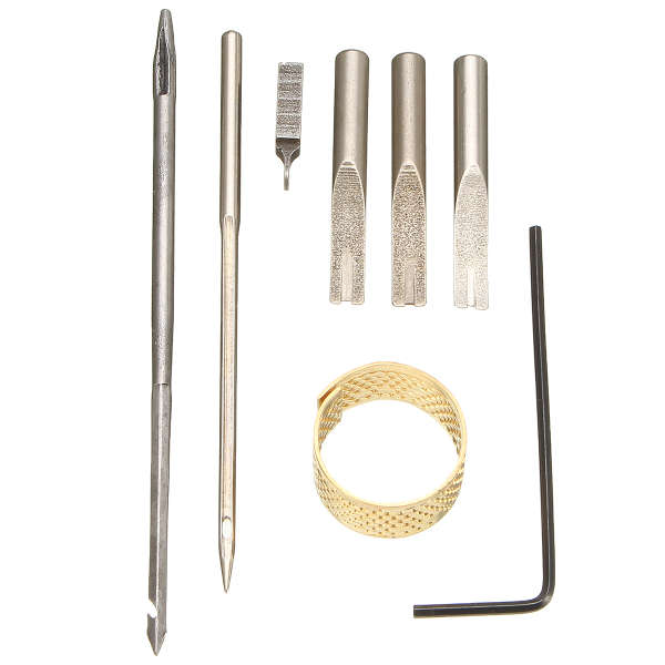 48 Pcs Leather Craft Tools Kit Hand Sewing Stitching Punch Carving Work Saddle