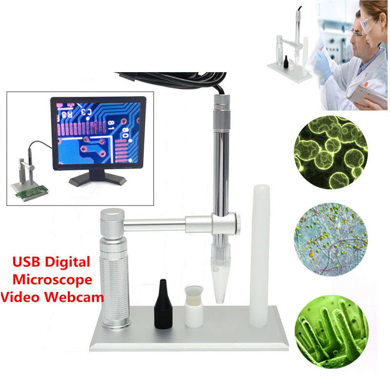 2MP USB2.0 Digital Microscope Portable Video Webcam Magnifier Cam with Stand