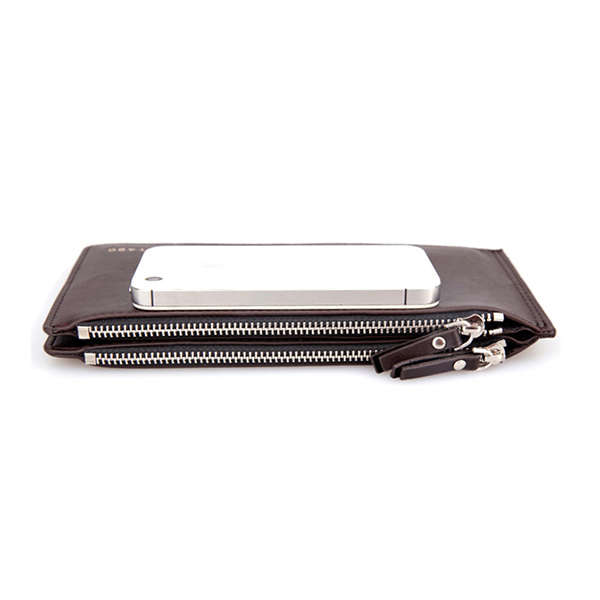 Men Genuine Leather 15 Card Slots Long Wallet Secretary Wallet Organizer Checkbook Card Case