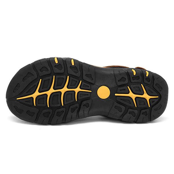 Men Anti Collision Toe Comfy Casual Leather Sandals