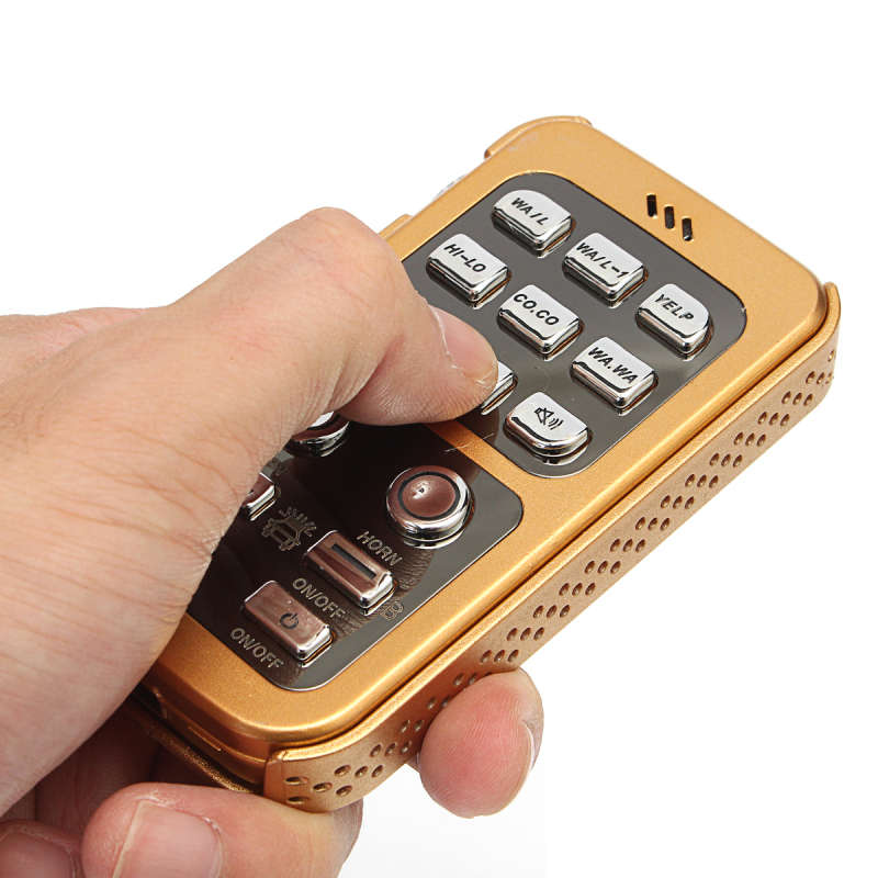 400W 8 Sounds Loud Warning Alarm Police Siren Controlller Horn PA Speaker MIC System