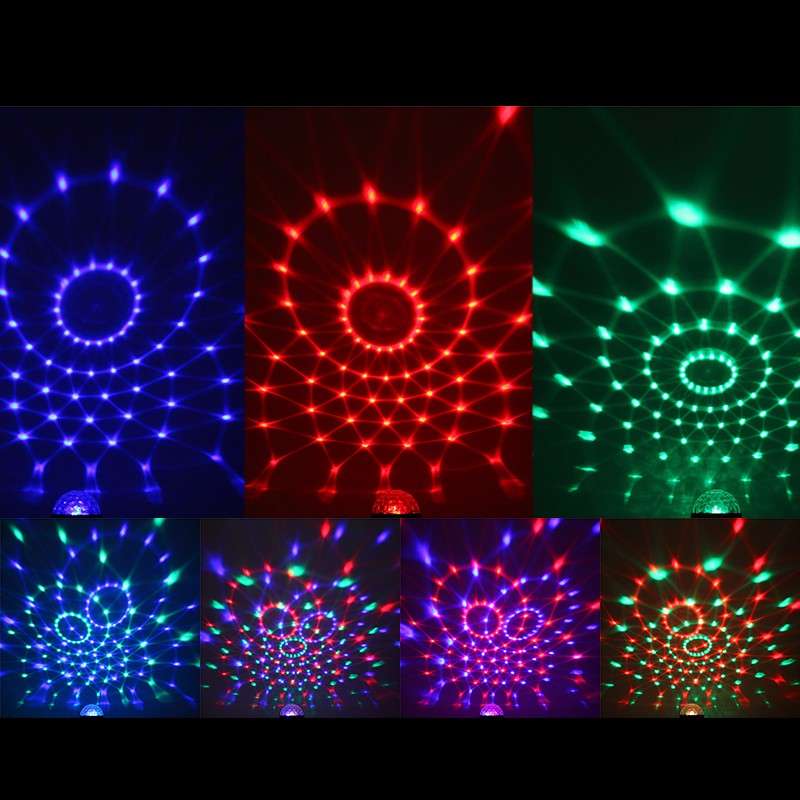 3W Sound Active RGB Party Crystal Magic Ball LED Stage Effect Lighting + IR Remote