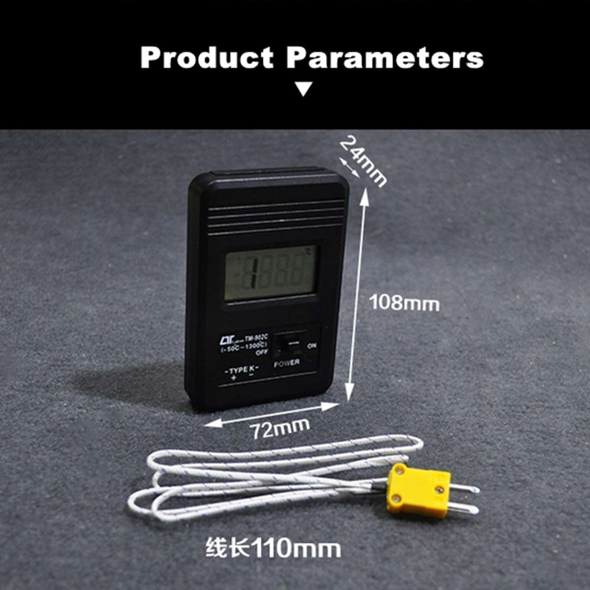 TM902C LCD K Type Thermometer Temperature Meter Probe+ Thermocouple Probe