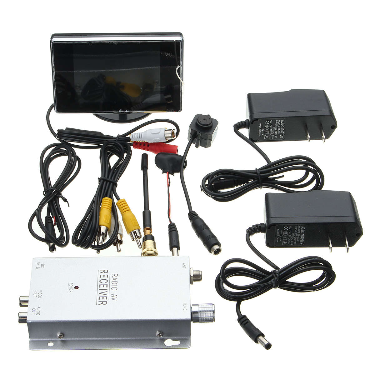 Wireless Mini Hidden CCTV Video Camera Indoor Home Security + Receiver Kit