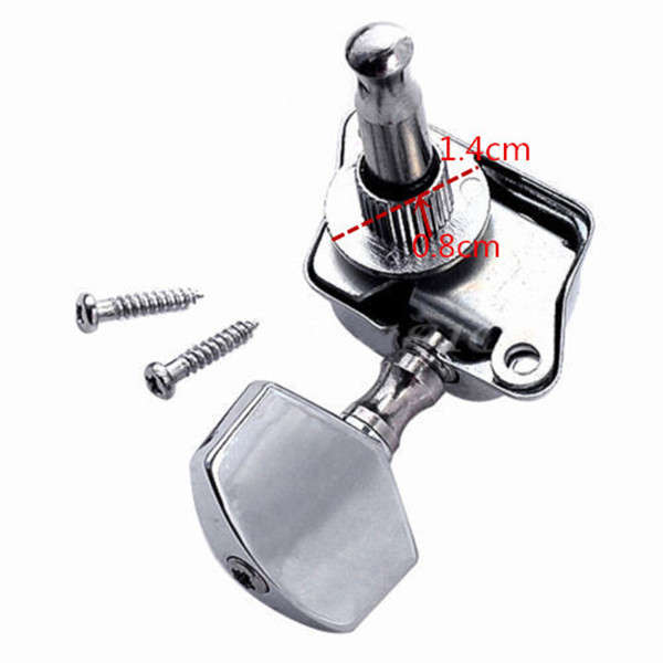 Acoustic Guitar String Semiclosed Tuning Pegs Tuners Machine Heads 6L Chrome