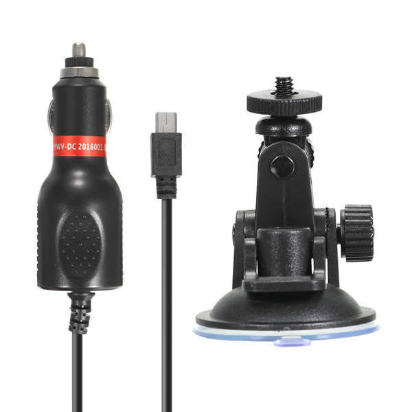 Original Car Charger + Suction Cup Bracket For Sjcam Sj6 Legend Sj7 Star Sj360 Sport Camera