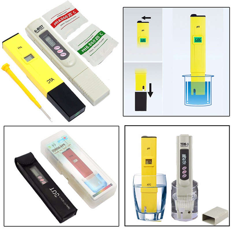 0-9999 PPM Digital PH Meter TDS Tester Aquarium Pool Hydroponic Water Monitor