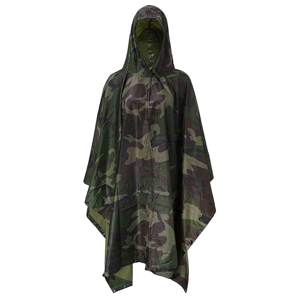 Multicolor Waterproof Rain Coat Outdooors Laceration Resistant Nylon Cloak