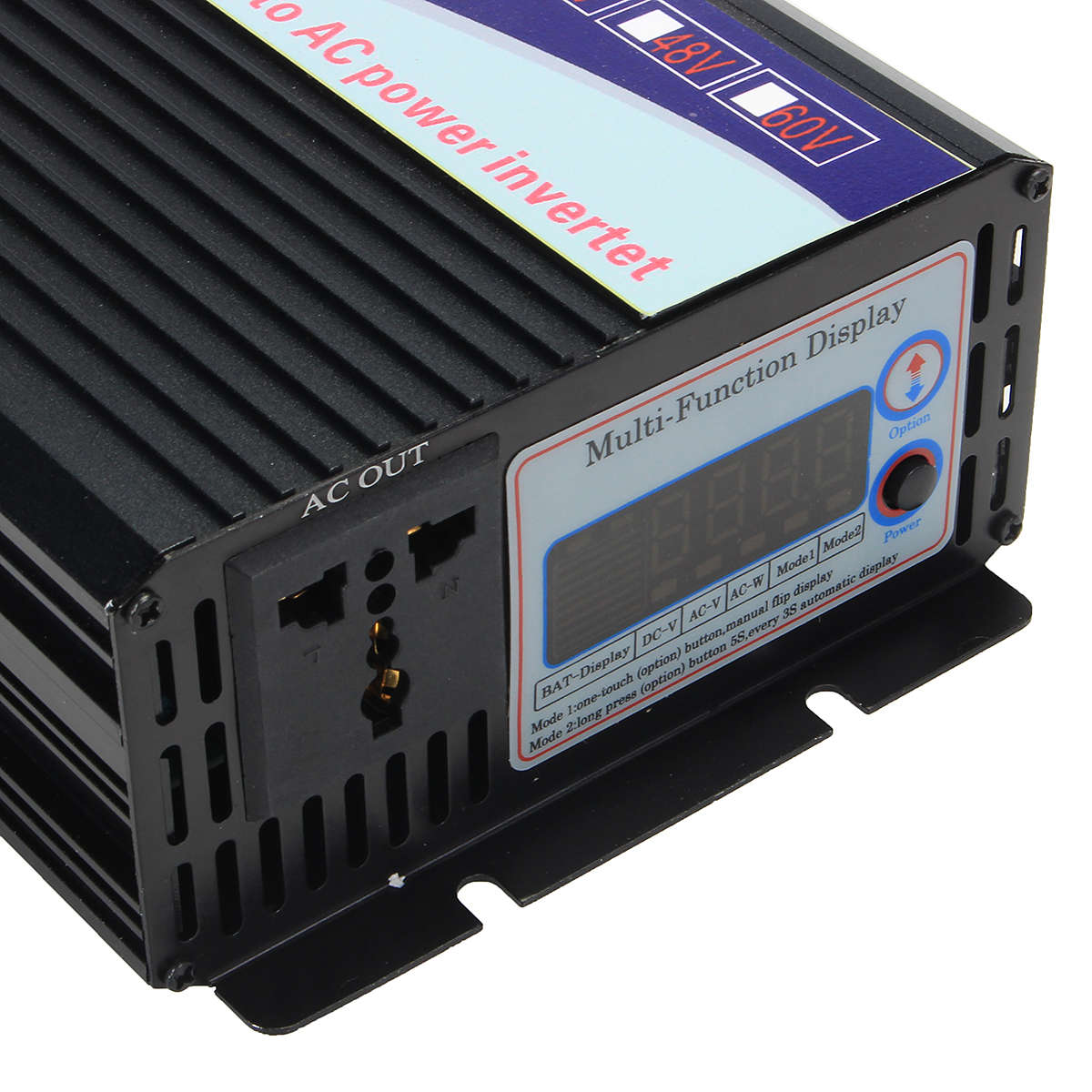 Intelligent Color Screen Pure Sine Wave Power Inverter 12V/24V To 220V 3000W/4000W/5000W Converter