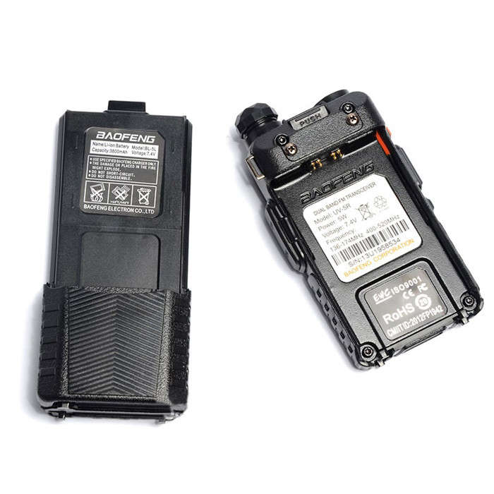 Upgrade BaoFeng UV-5R Walkie Talkie VH/UHF Dual Band Two Way Radio Transceiver 3800mah Battery