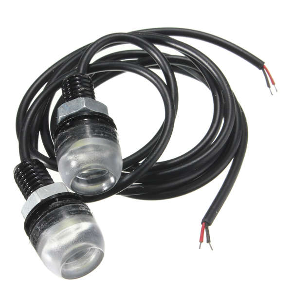 18MM 3LED White LED Eagle Eye Lamp Car Back Up Daytime Running Fog Light