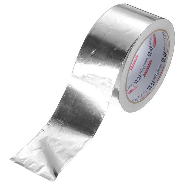 50mm x 25M Silver Aluminum Foil Tape Heat Reflection Self Adhesive Seal Ring Roll Tape