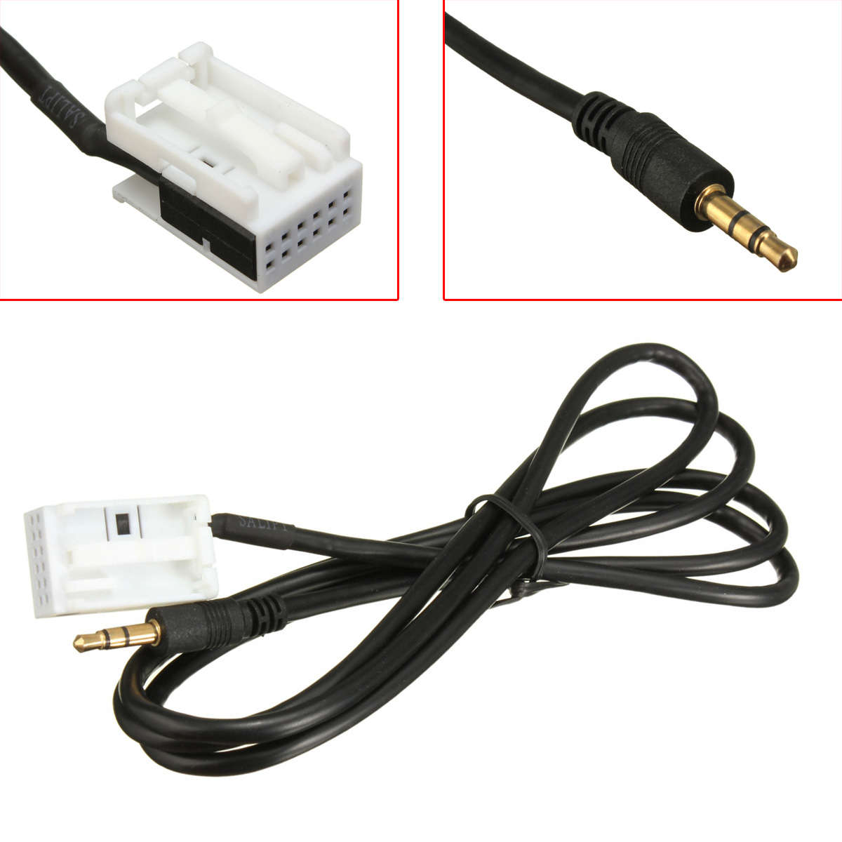 3.5mm Aux In Input Audio Cable Lead Adaptor For Citroen Peugeot MP3 iPod iPhone