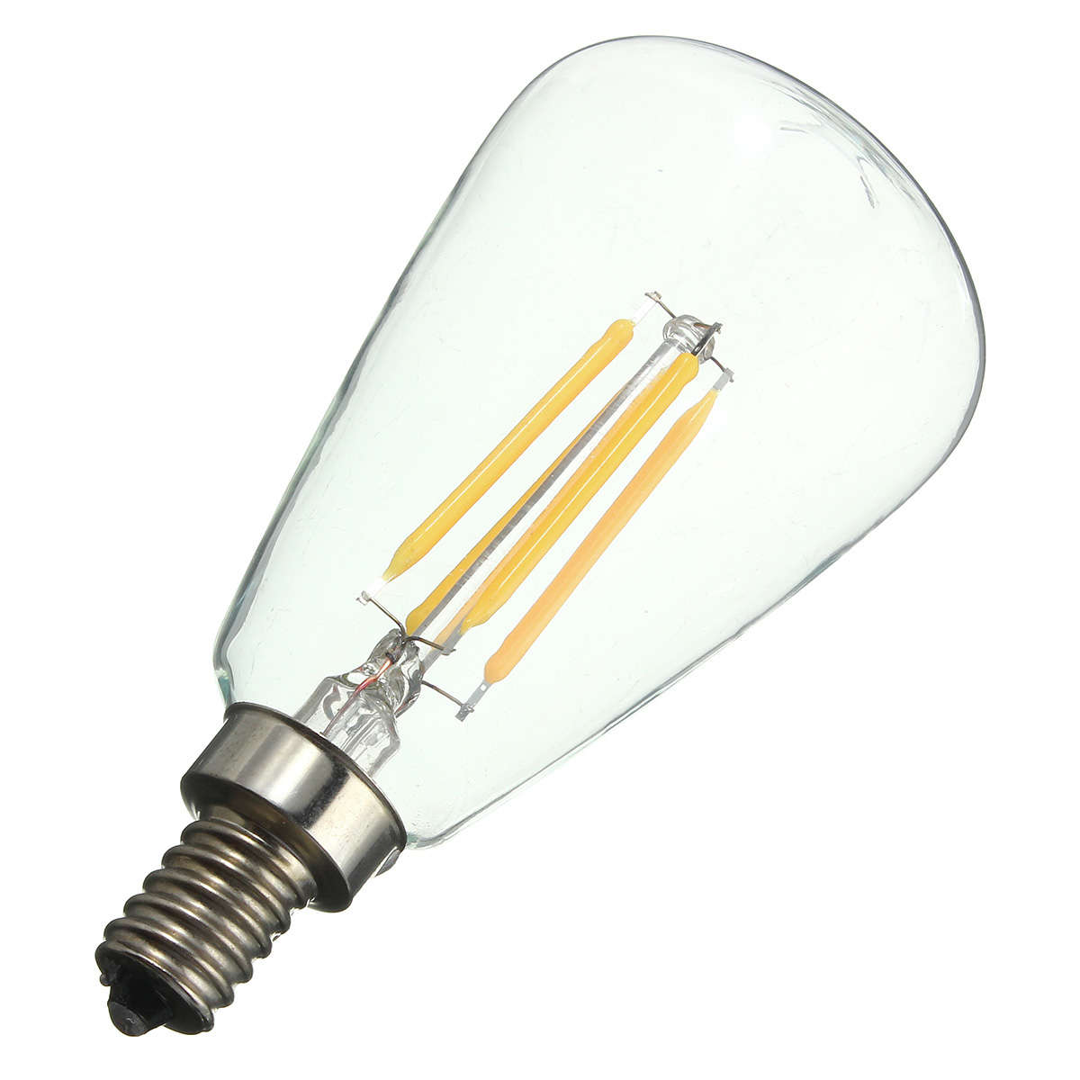 Retro E12 4W Edison Filament Bulb LED Warm White Pure White Light Lamp Candle AC 110V