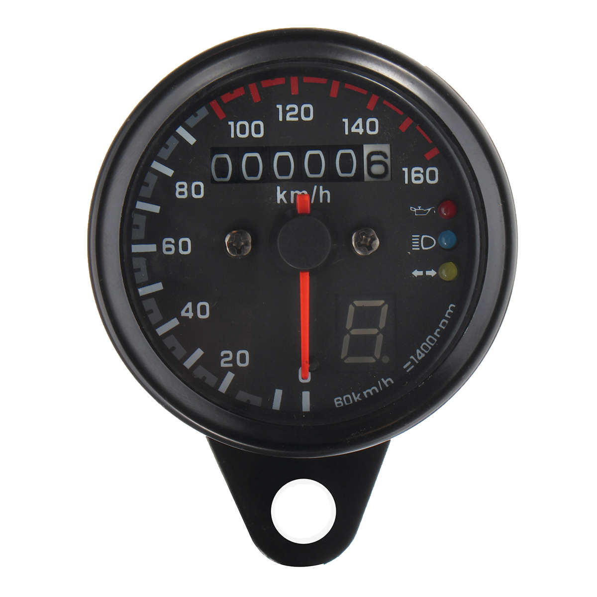 Black LED Backlight Motorcycle Odometer Speedometer GaugeTachometer Speedo Meter