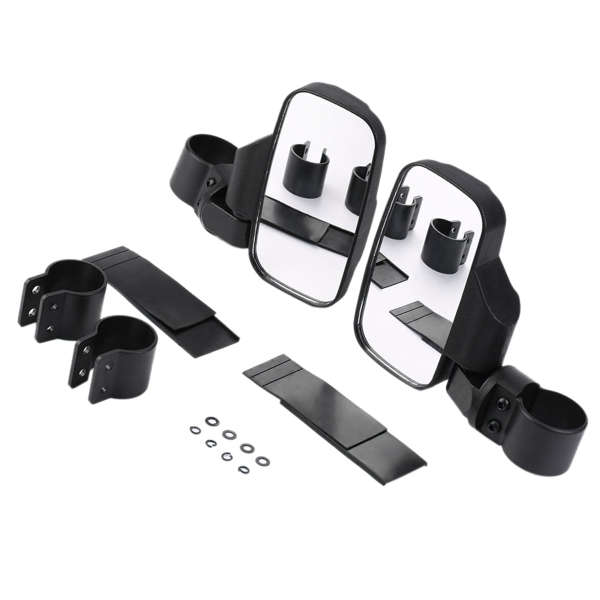 Rear Reversing Side View Mirrors Set Rectangle High Impact Break-Away For UTV/ATV Off Road