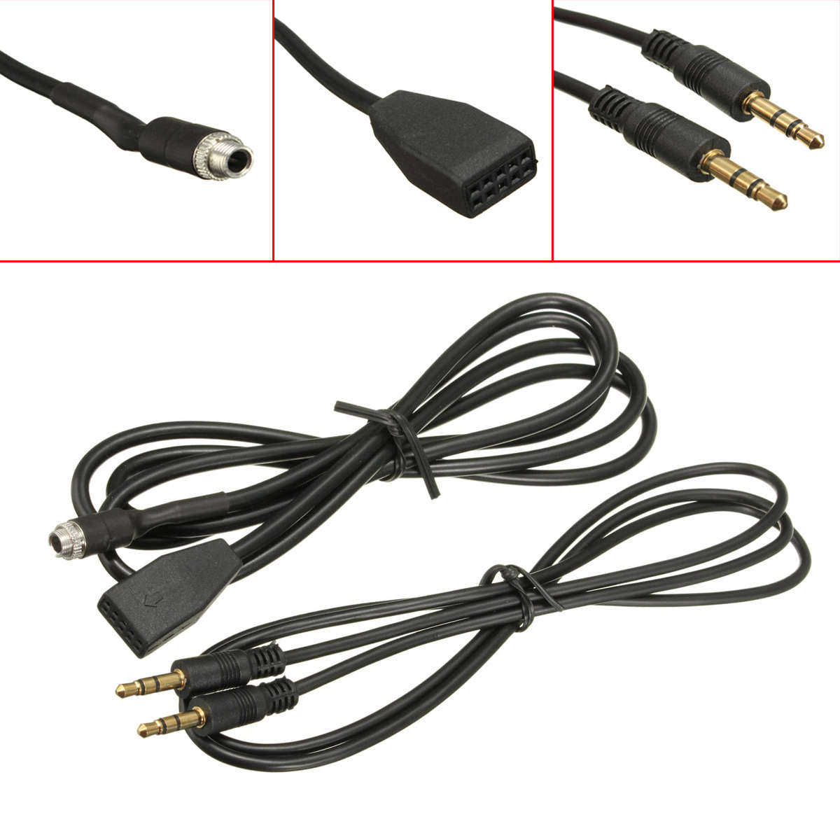 AUX IN Input Cable Adaptor Lead MP3 3.5mm Female Mountable Socket For BMW E46