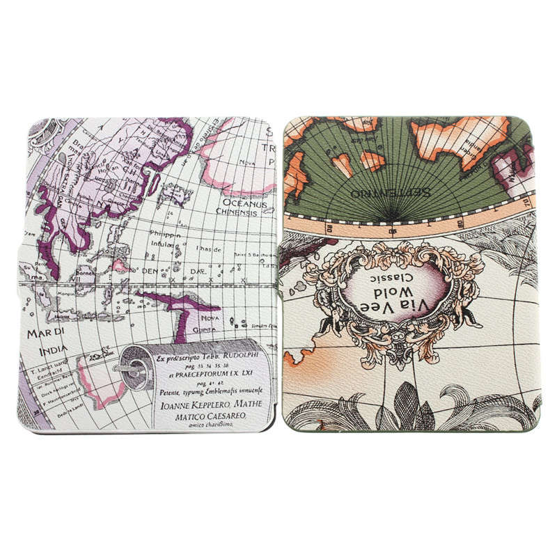 Retro World Map Pattens PU Leather Case Cover Skin For Amazon Kindle Paperwhite