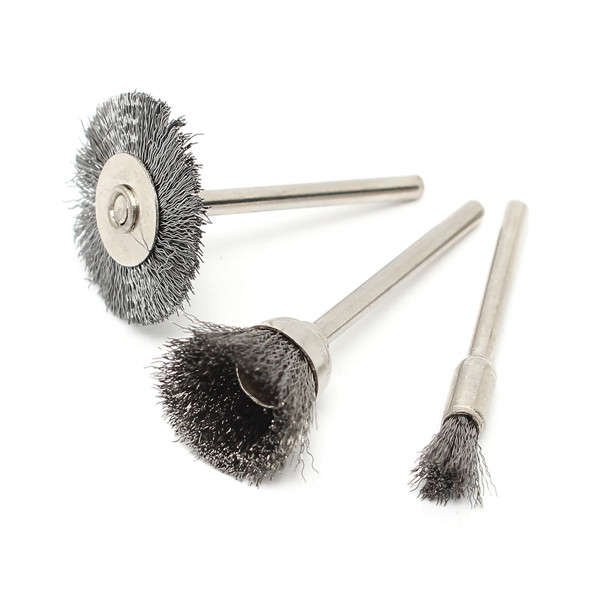 45pcs Steel Wire Wheel Brushes Set Dremel Accessories for Rotary Tools Grinding Brush