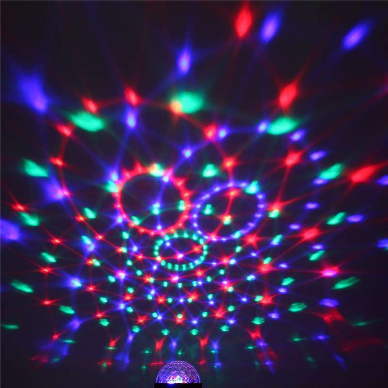 3W Sound Active RGB Party Crystal Magic Ball LED Stage Effect Lighting + IR Remote