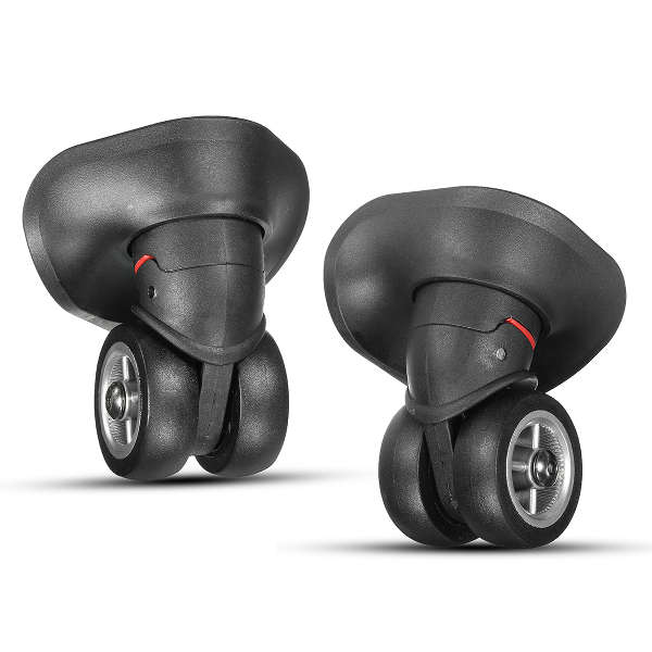 2Pcs Black Luggage Suitcase Universal Wheels Repair Replacement