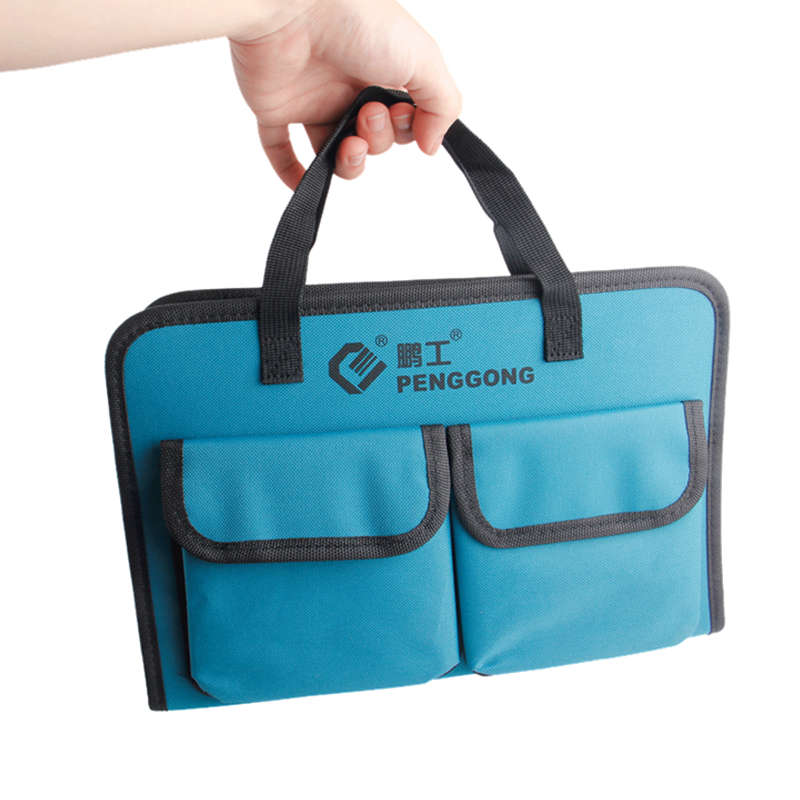PENGGONG Tool Bag 310*210*50mm Waterproof Electrician Tool Bag Oxford Canvas Handbag Organizer Tools