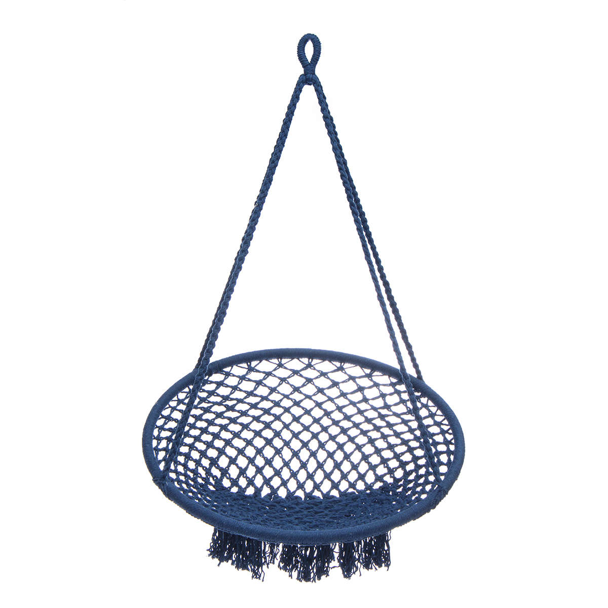 + Outdoor Mesh Hanging Chair Cotton Swing Hammock Camping Garden Yard