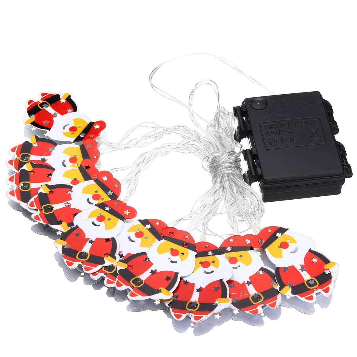 Solar/Battery Powered 4M 10LEDs Warm White Santa Claus Shaped Fairy String Light for Christmas