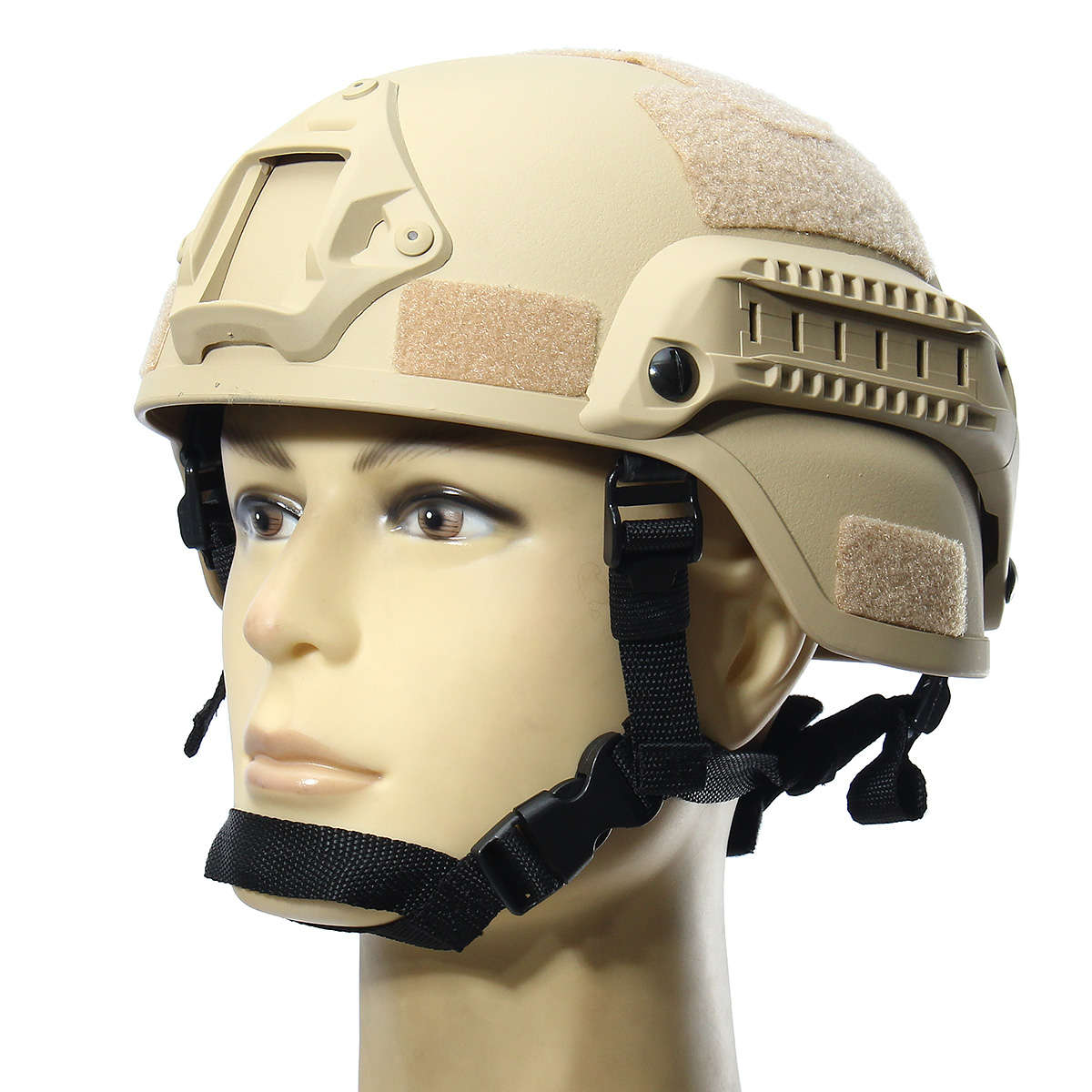 MICH 2000 Tactical Hunting Combat CS Helmet with Side Rail NVG Mount