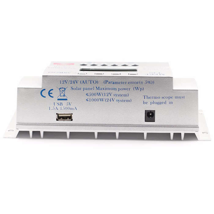 T40 40A MPPT Solar Charge Controller Regulator 12V 24V Auto LCD Display Controller with Load Dual Ti