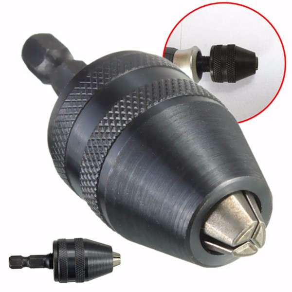 Drillpro 0.5-8mm 1/4 Inch Hex Shank Keyless Drill Chuck Drill Screwdriver Impact Driver Adaptor