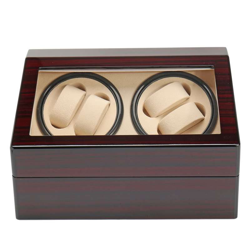 Automatic 4+6 Quad Watch Winder Rotation Display Watch Box