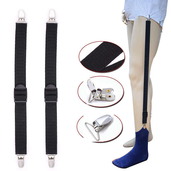 Mens Shirt Stays Holder Good Elastic Uniform Business Suspender Shirt Garter