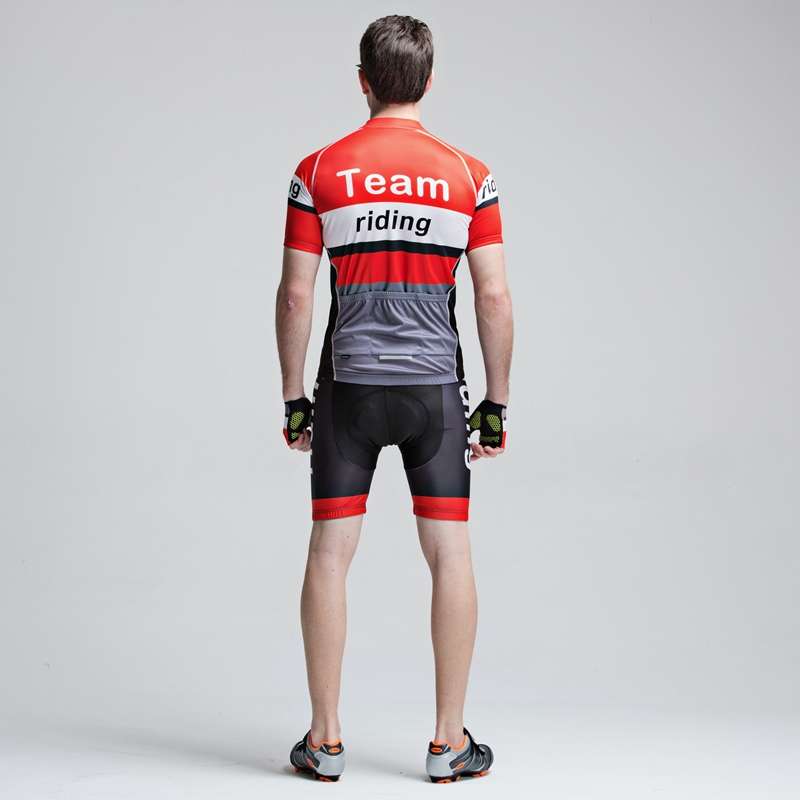 Forider Men Summer Sports Cycling Shorts Bicycle Jersey Quick Dry Cycling Short Sleeve Set Polyester