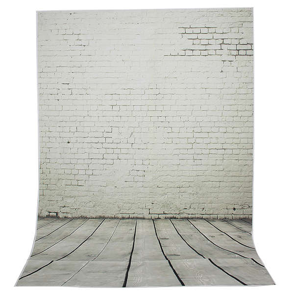 5X7ft Wall Wooden Floor Studio Seamless Vinyl Backdrops Photo Backgrounds Props