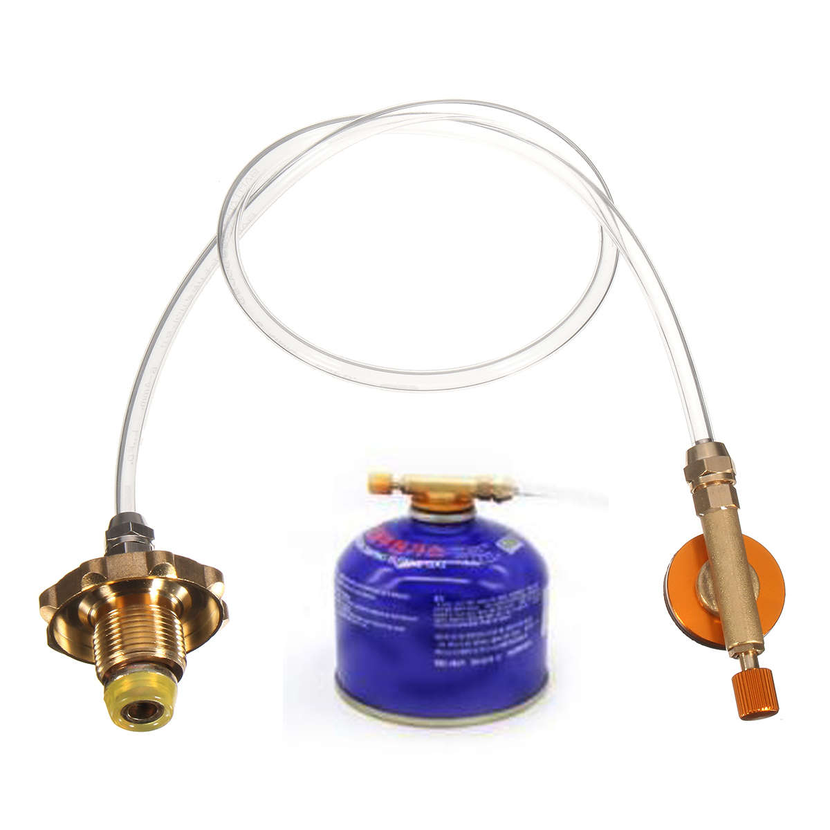 Camping Stove Propane LP Gas Refill Adapter Flat Cylinder Tank Coupler Valve