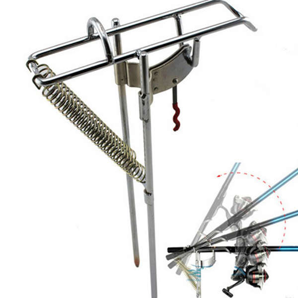 Double Spring Fishing Stand Bracket Fishing Rod Pole Stand Support Rod Pole Fishing Tackle Tools