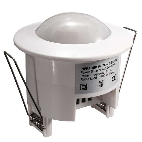 360 Degree Mini Recessed PIR Ceiling Motion Sensor Detector Switch