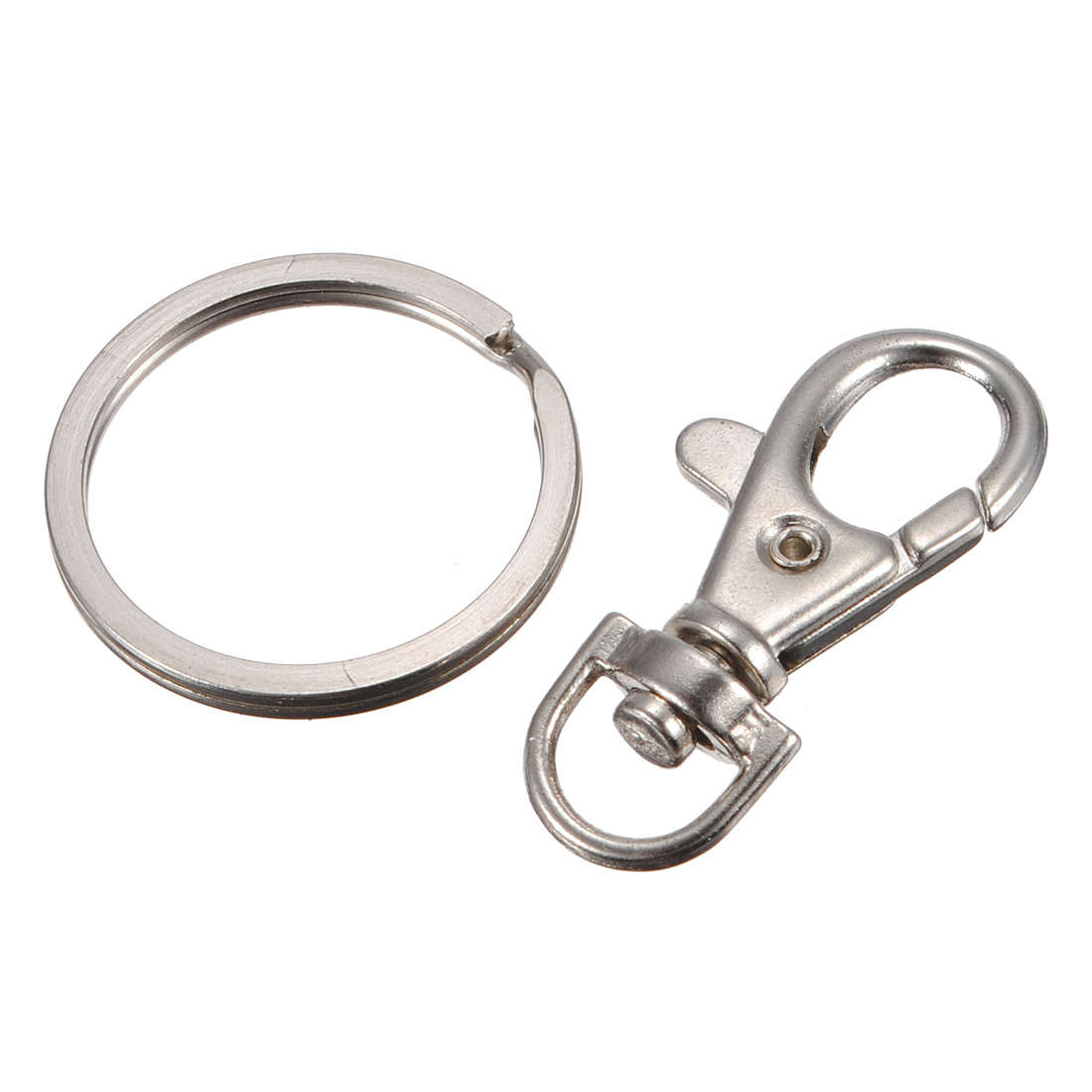 12pcs Swivel Clips Lobster Clasp Snap Hooks Trigger Bag Ring Keychain Plated Chains Storage